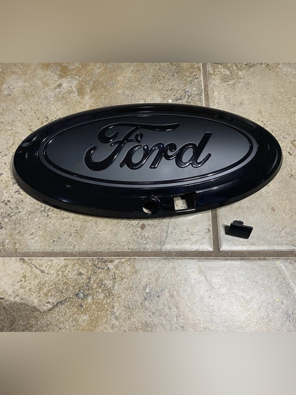 Custom Ford F150 2021-23 Front Emblem W/ Camera & Washer In Matte Black
